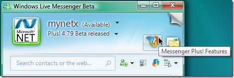 Messenger Plus! Live 4.79 Beta on Windows Live Messenger 2009 Beta
