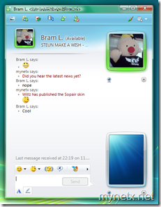 Sopair 2.0.0: Messenger 2009 Beta Chat window