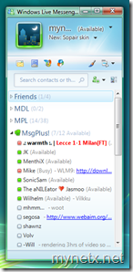Sopair 2.0.0: Messenger 2009 Beta Contact list window