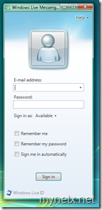 Sopair 2.0.0: Messenger 2009 Beta Sign-in window