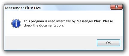 This program is used internally by Messenger Plus!. Please check the documentation.