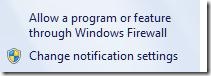 Allow a program or feature through Windows Firewall