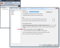 Outlook calendar synchronisation in Office Communicator 2007 R2